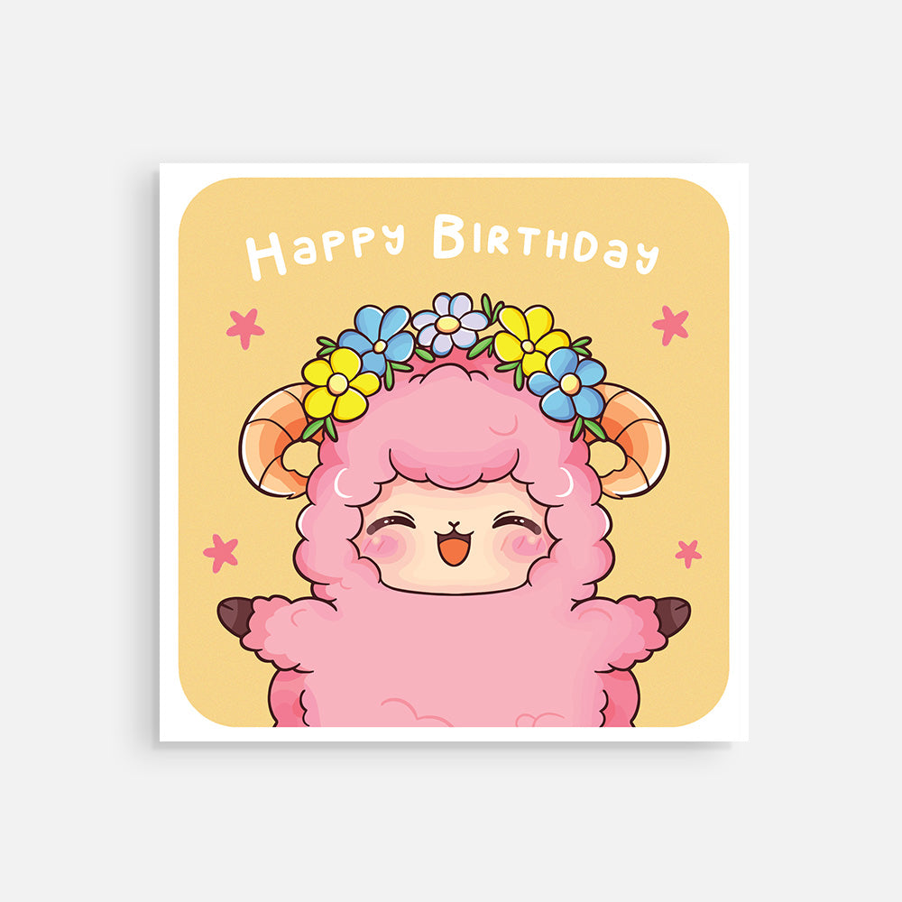 Square Post Card - "Happy Birthday"
