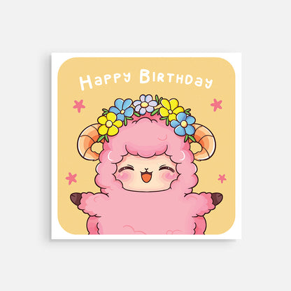 Square Post Card - "Happy Birthday"