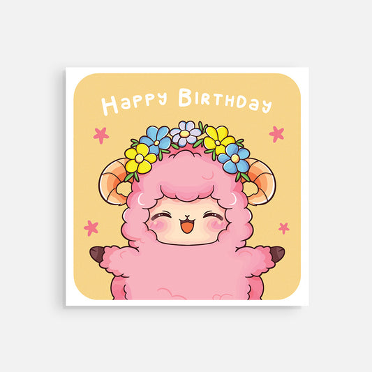 Square Post Card - "Happy Birthday"