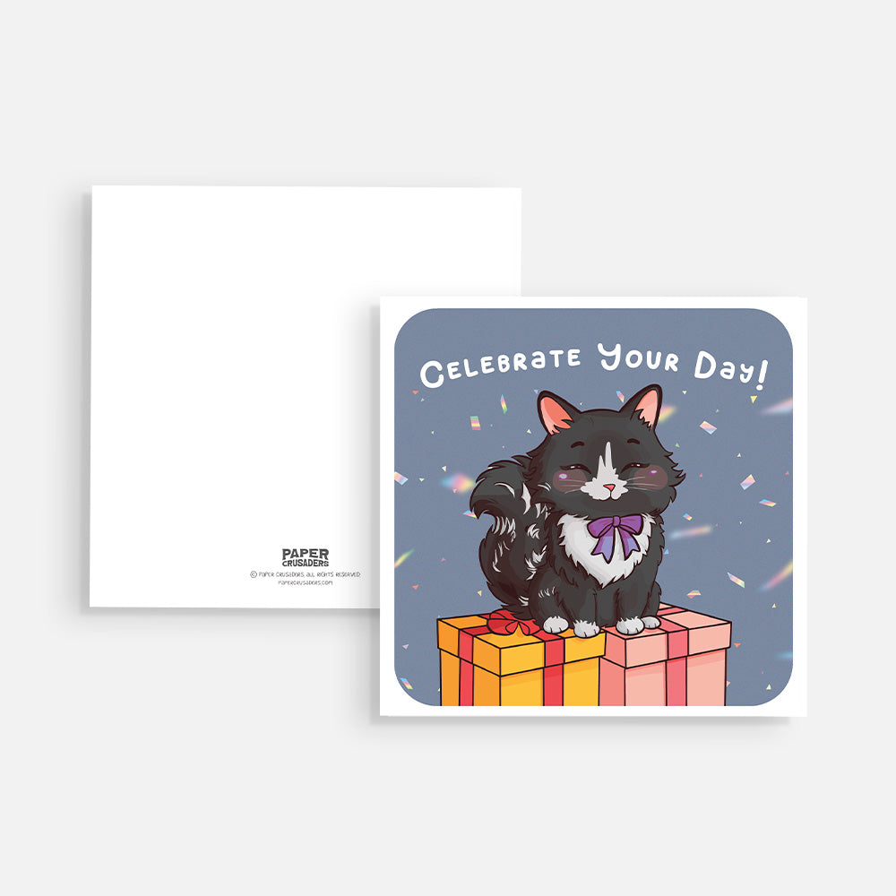 Square Post Card - "Celebrate Your Day!"