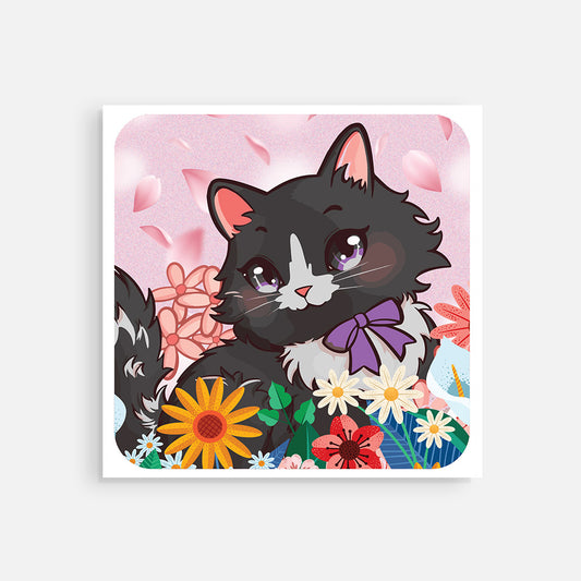 Square Post Card - "Seraphine's Garden"