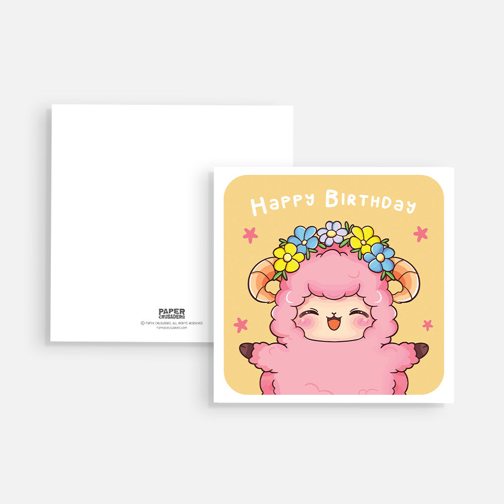 Square Post Card - "Happy Birthday"
