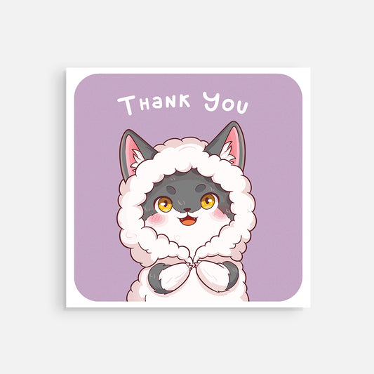 Square Post Card - "Thank You"