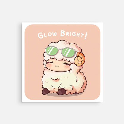 Square Post Card - "Glow Bright"