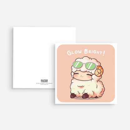 Square Post Card - "Glow Bright"
