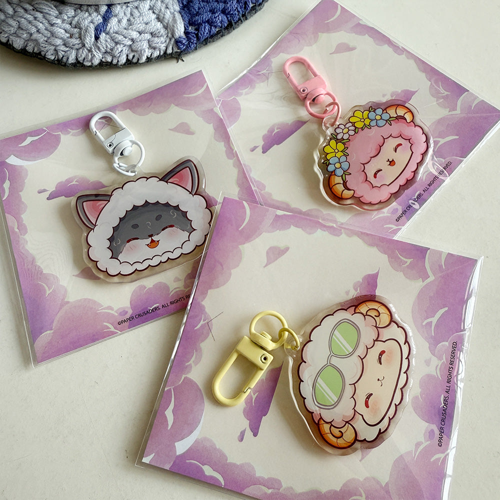 Epoxy Acrylic Keychain - "Sweetheart of the Furm"
